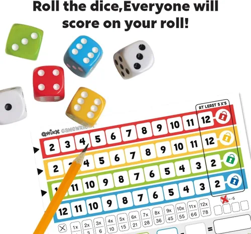 Vista 2 de Juego de dados QWIXX de familia y rápido