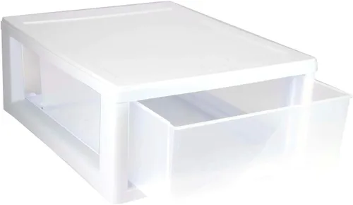 Vista 5 de Sterilite Caja de contenedores apilables de plástico transparente de 16 cuartos de galón (paquete de 6) + caja de contenedores de 6 cuartos de galón