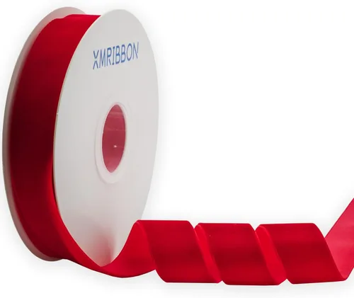 Vista 23 de Cinta de terciopelo negro de un solo lado, carrete de 1 pulgada por 10 yardas