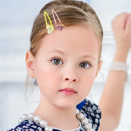 Vista 6 de Pinzas para el cabello con cierre de mariposa, arco iris, antideslizantes, accesorios para el cabello de unicornio brillante, accesorios