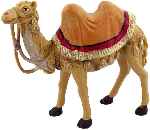 Camel de 5 pulgadas | Colección de Natividad de Navidad | Figuras tradicionales de pesebre con nuevos comerciantes! | Camello de pie con manta de