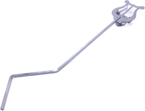 Vista 2 de 3/4 llaves verticales Euphonium Marching Abrazadera de metal plateado chapado en metal Clip de música de marcha para llaves verticales Euphonium