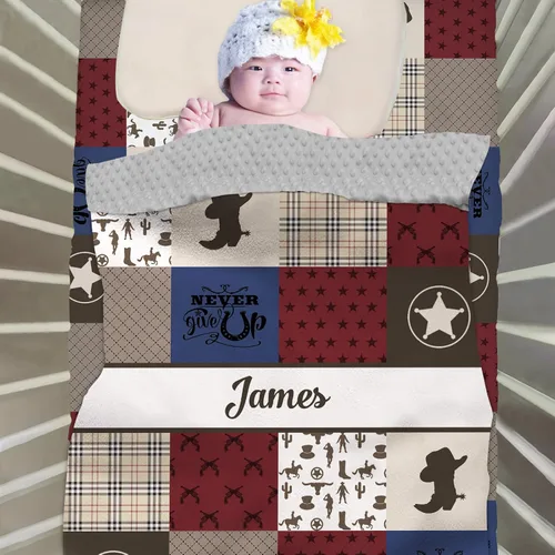 Vista 3 de Juego de ropa de cama personalizado para cuna para bebés niños y niñas, juegos de ropa de cama personalizados para cuna de bebé con nombre, ropa