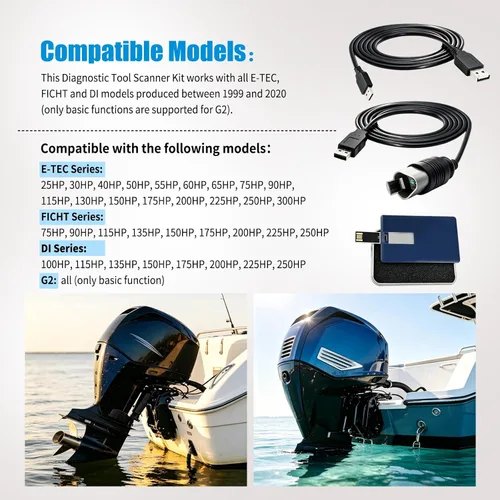 Vista 4 de Kit de escáner de diagnóstico FT232RL compatible con Evinrude E-TEC FICHT