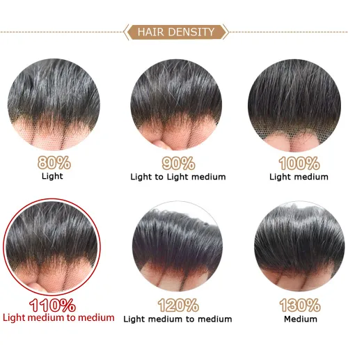 Vista 7 de Tupé para hombre Remy pieza de cabello humano para hombres encaje tupé para hombres nudo blanqueado sistema de reemplazo de cabello para hombre #1
