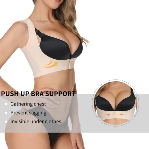Vista 2 de MISS MOLY Sujetador de postura para mujer con soporte de espalda y levantamiento de espalda y pecho sin mangas
