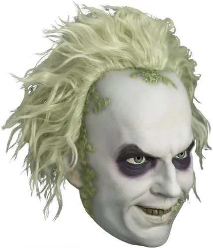 Vista 3 de Trick Or Treat Studios Máscara de disfraz de inyección para adulto Beetlejuice