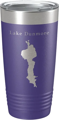 Vista 11 de Lake Dunmore Map Tumbler Travel Mug Insulated Laser Engraved Coffee Cup Vermont 20 oz Black