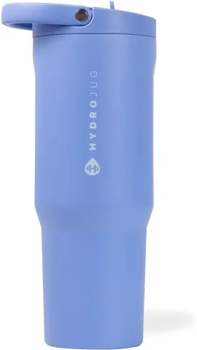 Vista 25 de HydroJug Sport - Vaso de acero inoxidable con popote, aislado al vacío, botella de agua a prueba de fugas de 20 onzas, diseño ergonómico