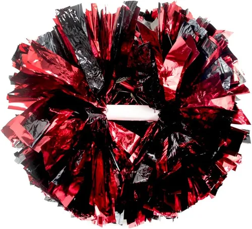 Vista 27 de Hooshing - Paquete de 2 pompones de animadora con mango tipo bastón, pompones para espíritu de equipo, deportes, bailes, animación, para niños