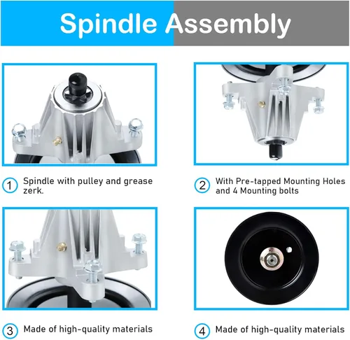 Vista 4 de Paquete de 2 reemplazos para 918-04865A 618-04636A Conjunto de husillo de cubierta de 46 pulgadas compatible con Cub Cadet LTX-1042, LTX1045