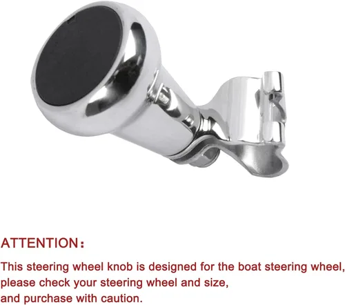 Vista 5 de Marine 316 - Volante de barco de acero inoxidable 3/4 pulgadas, perilla de maniobra, control giratorio