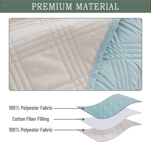 Vista 4 de Qubjus Funda de sofá de 2 plazas Revesible para sofá de 2 cojines, lavable, protector de muebles con correas elásticas para perros, mascotas, niños
