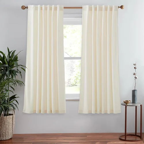 Vista 58 de StangH Cortinas de Terciopelo 42x84 pulgadas Beige Camello Oscurecedoras Resistentes al Calor Cobertura de Ventana Aplastadas Decoración del Hogar