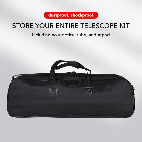 Vista 3 de Diyeeni Funda de transporte para telescopios, bolsa con correa para el hombro y almacenamiento de accesorios, se adapta a telescopios de 23.6 x 7.5
