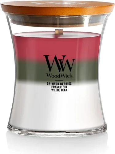 Vista 28 de WoodWick Evening Luxe - Vela mediana en frasco con forma de reloj de arena, cera de mezcla de soya prémium, mecha de madera Pluswick Innovation