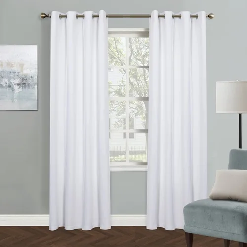 Vista 140 de MYSKY HOME - Cortinas opacas amarillas para sala de estar y dormitorio, cortinas de 84 pulgadas de largo, con ojales, cortinas de oscurecimiento