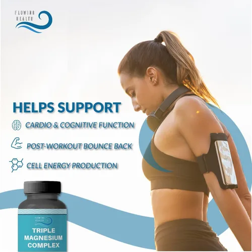 Vista 5 de Complejo triple de magnesio – 470 mg de magnesio elemental (glicinato + malato + citrato) – Vegano • Sin OMG • Absorción suave • Apoya un sueño