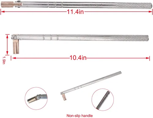 Vista 5 de Febrytold Removedor e instalación de herramientas de vástago de válvula de neumático, 6 vástagos de válvula TR412 a presión con núcleos de vástago