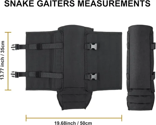 Vista 7 de Snake Gaiters Leg Guards: Waterproof Snake Chaps for Hunting, Adjustable Leg Gaiter Snake Bite Protection for Lower Legs, Lightweight Flexible