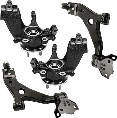 Vista 64 de Detroit Axle - Kit de brazos de control delanteros de 4 piezas para Nissan Cube 2009-2014, Nissan Versa 2007-2012 2 brazos de control inferiores