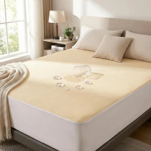 Vista 9 de Paquete de 2 protectores de colchón impermeables tamaño individual, funda de colchón refrescante para cama de tamaño individual, funda de colchón
