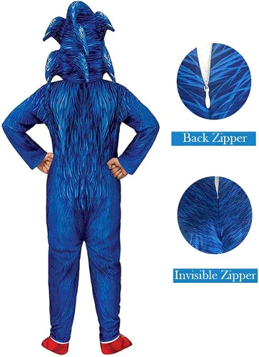 Vista 3 de Disfraz de erizo de lujo para niños disfraz de cosplay de dibujos animados disfraz de juego de simulación unisex