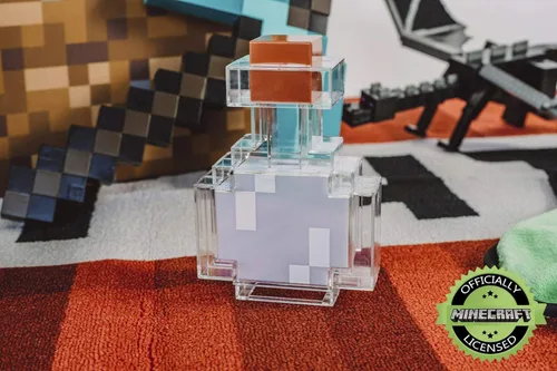 Vista 4 de Minecraft Potion Bottle Color-Changing LED Desk Lamp 7 Inch Night Light