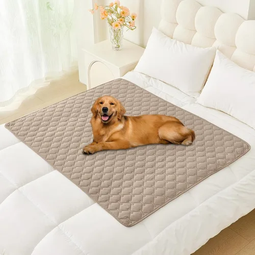 Vista 103 de Smiry Funda Manta Impermeable para Cama de Perro, Manta Suave Reversible para Mascotas, Lavable a Prueba de Fugas, Funda para Gatos y Perros