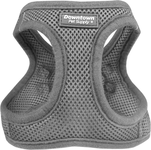 Vista 20 de Downtown Pet Supply Arnés para perro con taza de té para perros y gatos, sin tirones, talla XXS, amarillo atómico, arnés ajustable con tela de malla