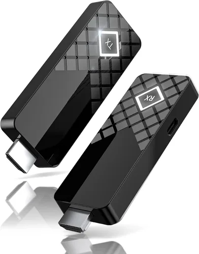 Transmisor y receptor HDMI inalámbrico, decodificación 4K, extensor de pantalla inalámbrico portátil 5G/1080P, rango de 165 pies, verdaderamente
