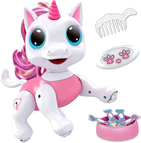 Vista 10 de Robo Pets Robot de juguete para perros para niñas y niños, robot de juguete a control remoto con LED, sonido FX, gestos interactivos de movimiento