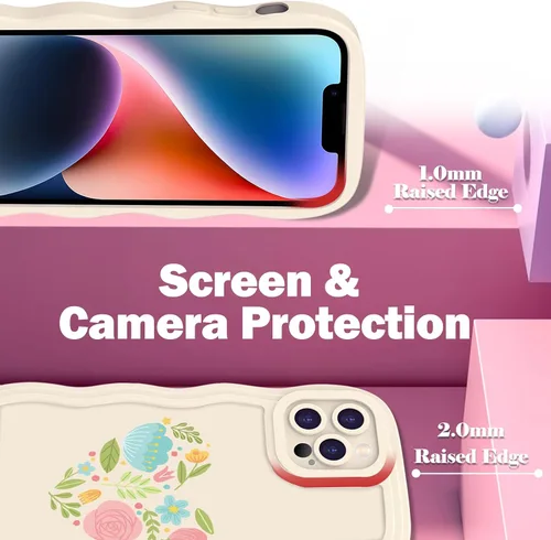Vista 3 de Funda para iPhone 11 Pro Max, funda de silicona TPU suave con marco ondulado, funda protectora a prueba de golpes compatible con iPhone 11 Pro Max