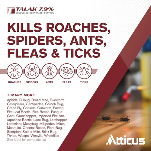 Vista 3 de Atticus Talak 7.9% Control de insectos para interiores y exteriores, concentrado de bifentrina (1 galón)