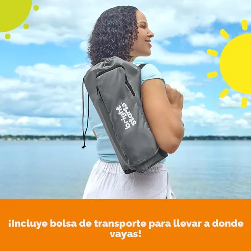 Vista 8 de Bright Starts Pop 'N Sit Asiento elevado portátil, para uso en interiores y exteriores, asiento de piso con bandeja de alimentación, gris, de 6