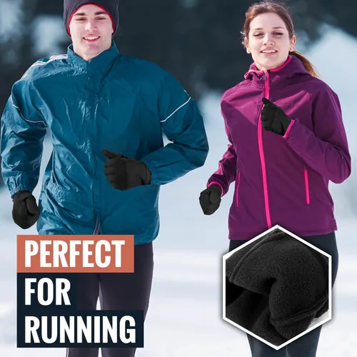 Vista 7 de OZERO Winter Gloves for Men Touch Screen Water-Resistant Cold Weather Glove for Texting, Non-Slip Palm Windproof for Running Driving Cycling