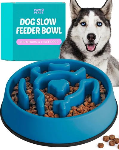 Cuenco de alimentación lenta para perros grandes – Tazones de comida de alimentación lenta para perros de razas grandes – Cuenco para perros de