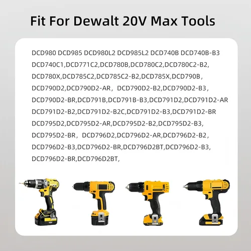 Vista 4 de N268241 N086039 Clips de cinturón 304 Clips de taladro de acero inoxidable Ganchos de herramientas para herramientas eléctricas Dewelt 20V