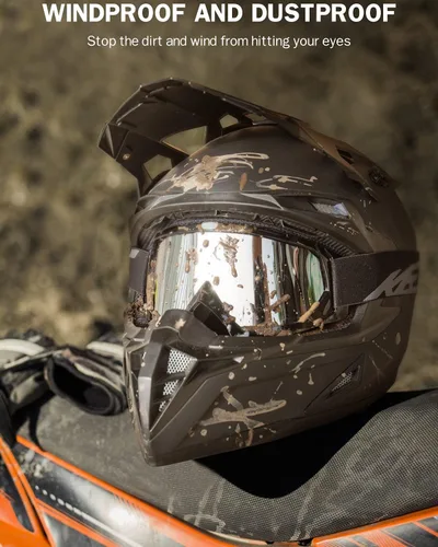 Vista 4 de KEMIMOTO Gafas de motocross y ATV/UTV con protección anti UV