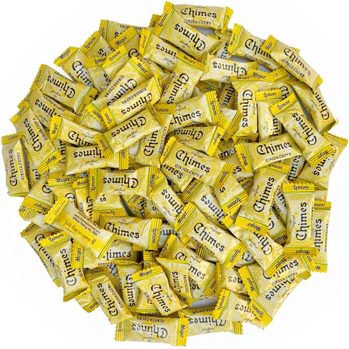Chimes Caramelos Masticables de Limón Meyer y Jengibre, Bolsa de 1 Libra