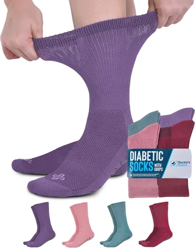 Vista 17 de Doctor's Select Diabetic Socks for Men and Women - Non-Binding Neuropathy Socks for Diabetics Men Non Grip & Grip Socks
