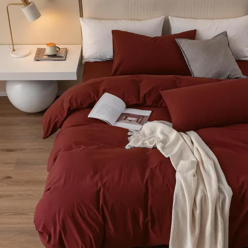 Vista 29 de JIYUAN - Juego de 3 piezas de 1 funda de edredón de algodón 100% lavado de 90x90 pulgadas (relleno no incluido) y 2 fundas de almohada, cómodo