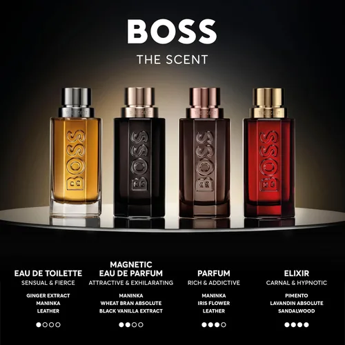 Vista 7 de Hugo Boss The Scent Eau de Toilette – Ambery Men's Cologne – With Notes of Ginger, Manika Fruit & Leather Accords – Long Lasting Fragrance