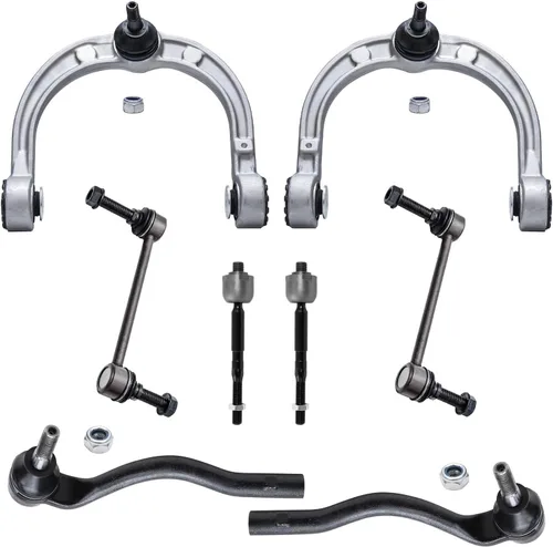 Vista 220 de Detroit Axle - Kit de brazos de control delanteros 2WD de 8 piezas para Ford F-150 Lincoln Mark LT 05-08, 4 brazos de control superior e inferior