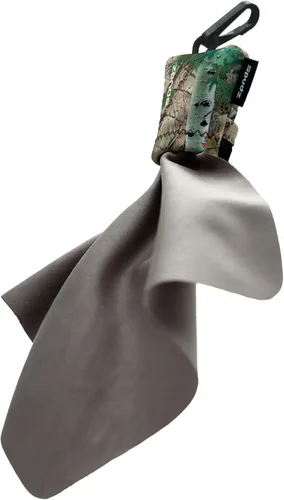 SPUDZ Limpiador de lentes de microfibra ultra – Bolsa que se puede cerrar, con clip, lavable – para óptica, visores, gafas | Alpine Mountain Camo, 6