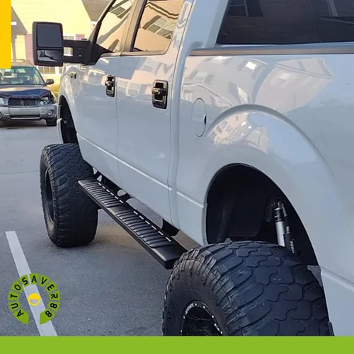 Vista 2 de AUTOSAVER88 Estribos laterales compatibles con Ford F150 Super Crew Cab 2009-2014, barra Nerf de 6 pulgadas para paso lateral