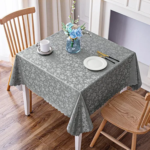 Vista 73 de Smiry Square Table Cloth, Waterproof Heavy Duty Vinyl Tablecloths, Wipeable Washable Table Cover for Kitchen and Dining Room (Baby Blue, 54" X 54")