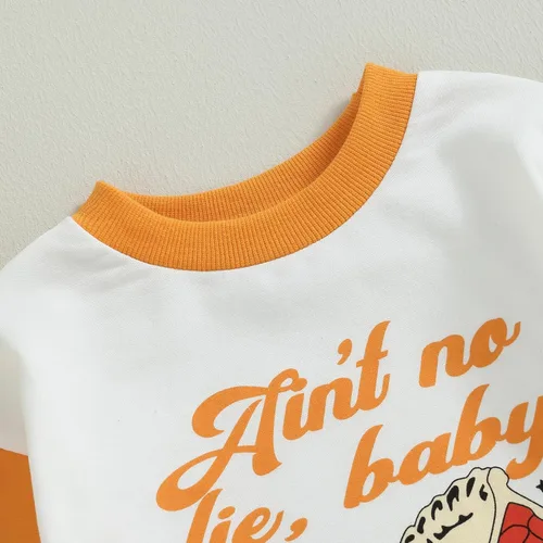 Vista 3 de MoZiKQin Sudadera de cuello redondo para bebé niña y niño, suéter de gran tamaño, mameluco de manga larga, lindo otoño e invierno