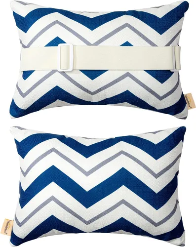 Vista 14 de Almohada para silla de playa al aire libre, almohadas para silla de piscina con inserto y rayas elásticas ajustables para sillón reclinable