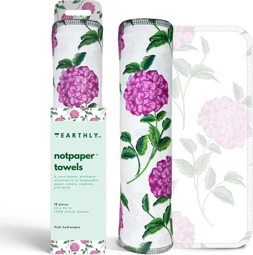 Vista 17 de Toallas de Papel Reutilizables - Paquete de 10 - Rollo de Toallas de Papel de Tela de Algodón Lavables - Servilletas Reutilizables sin Papel de Tela